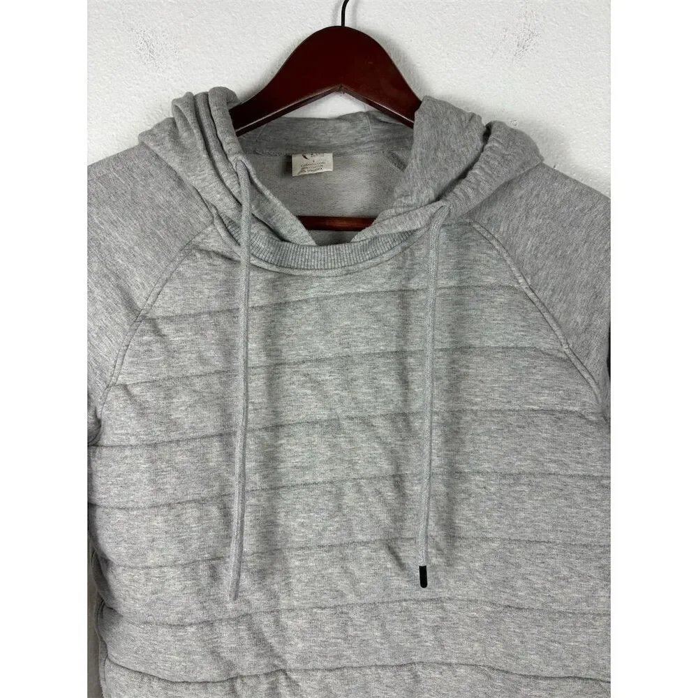 Zyia Combo Active Heather Gray Quilted Pullover Hoodie Size Women's Small - Picture 7 of 7